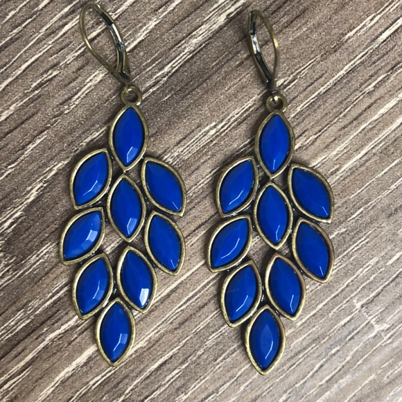 Jewelry - Dangle Earrings In Cobalt Blue